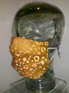 Yellow Batik Pleated Mask