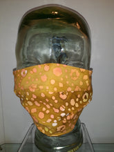 Load image into Gallery viewer, Yellow Batik Pleated Mask