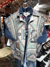 Load image into Gallery viewer, Southwest Print/ Crazy Kooky Rug Vest with collar and pockets/ One Size