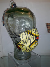 Load image into Gallery viewer, African Yellow/ Red/ Black Pleated Mask