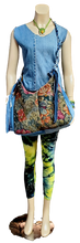 Load image into Gallery viewer, Reversible Cross-body Denim Hobo bag